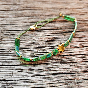 Bracelet Tila & feuille de Ginko