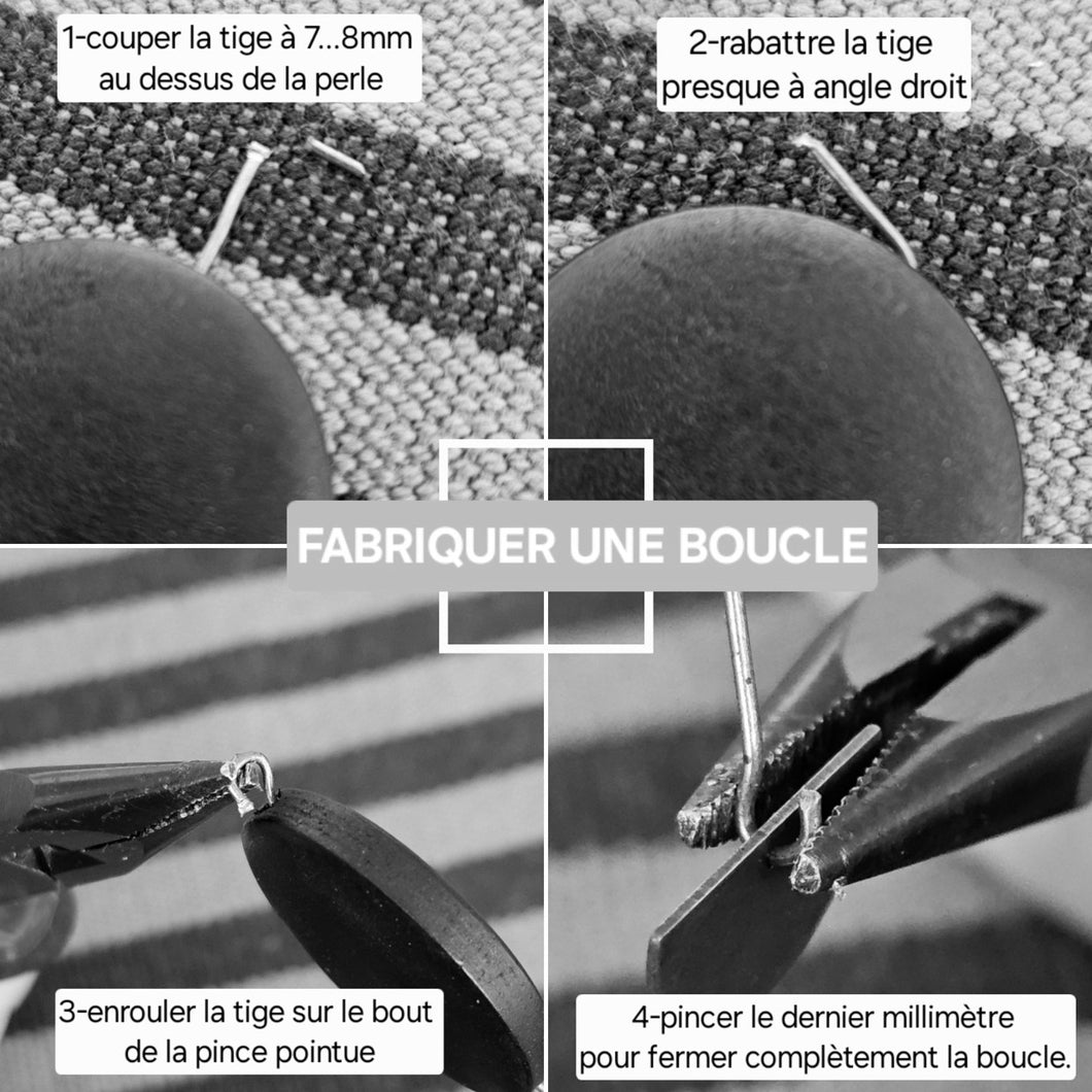 FABRIQUER UNE BOUCLE sur tige de montage