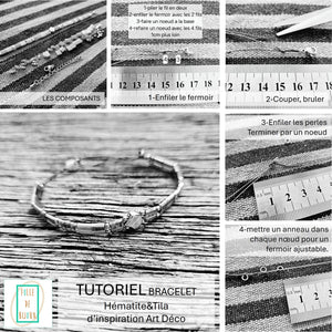 Bracelet Tila & feuille de Ginko