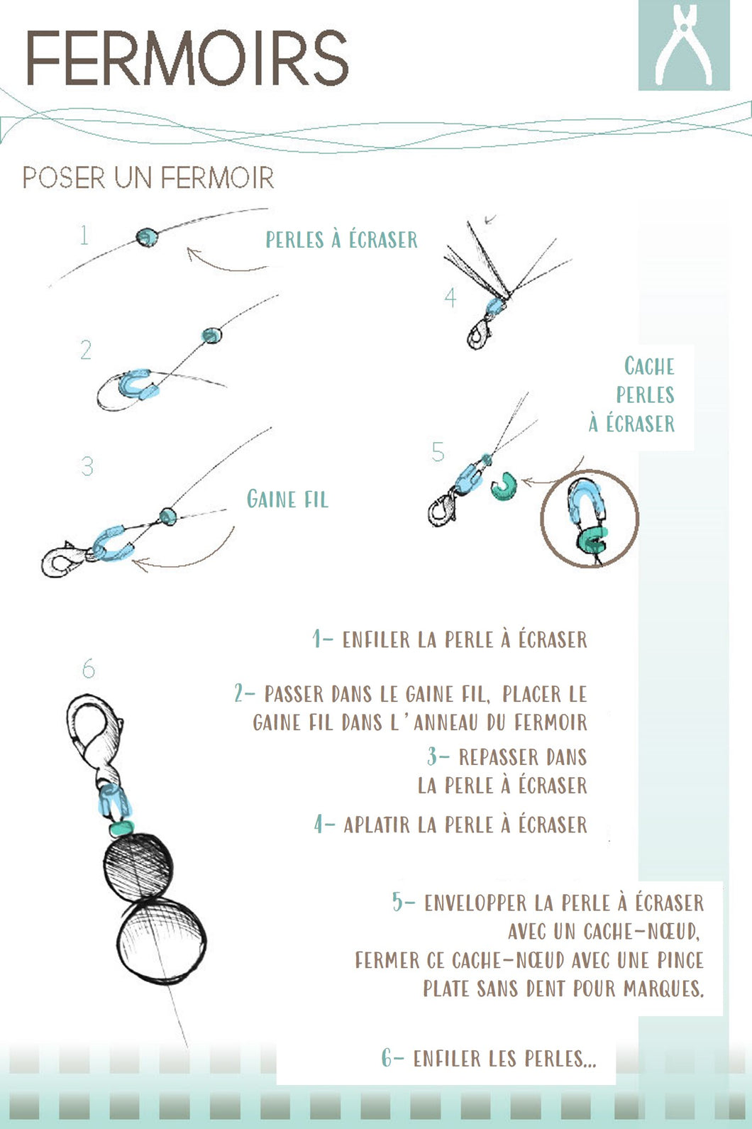 Fiche technique : les fermoirs